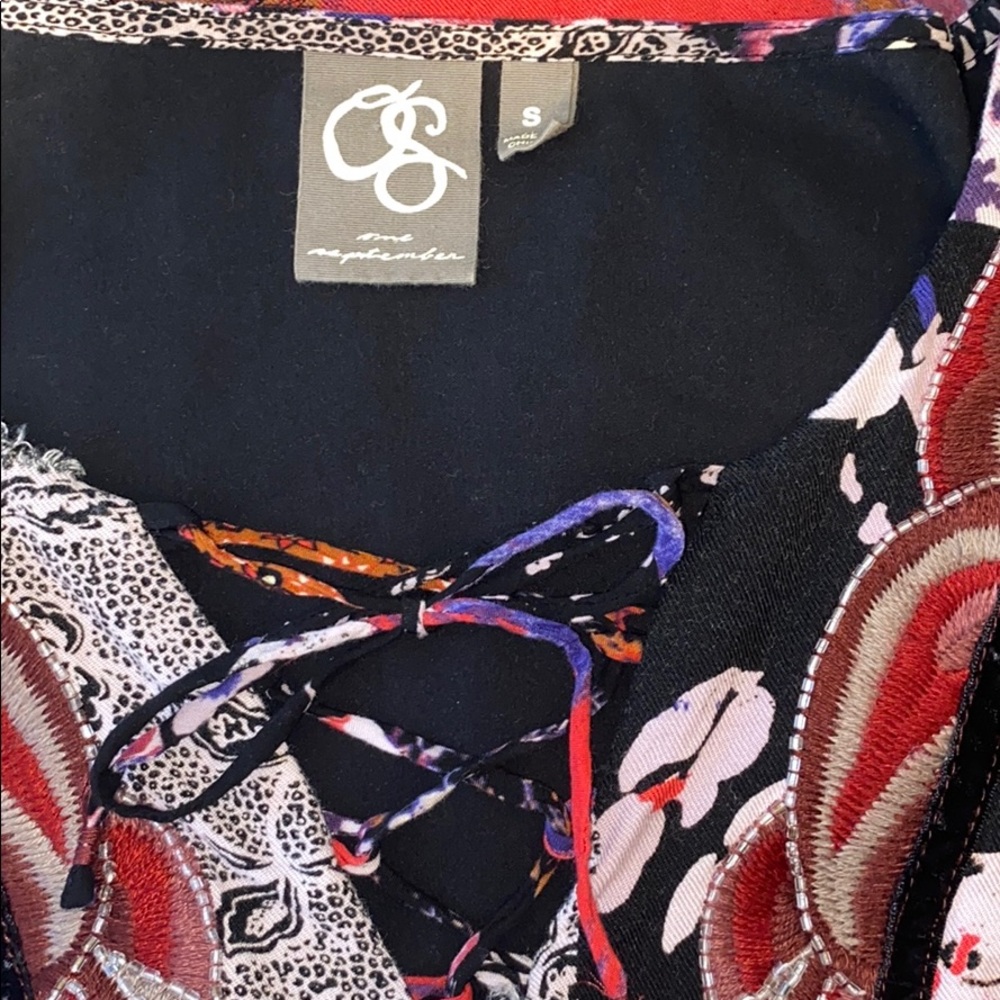 Anthro One September Embroidered Patchwork Lace-U… - image 7